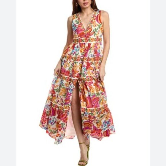 NWT Sezane X Farm Rio Alamedee Maxi Dress Size 4 - Picture 5 of 17